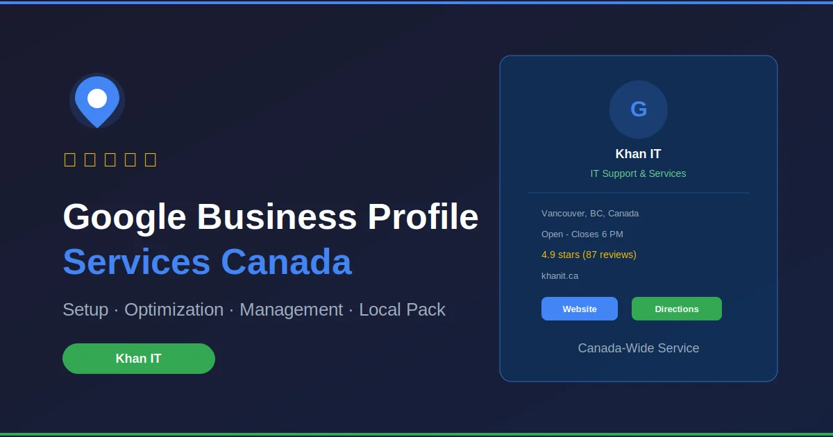Google Business Profile optimization services for Canadian businesses