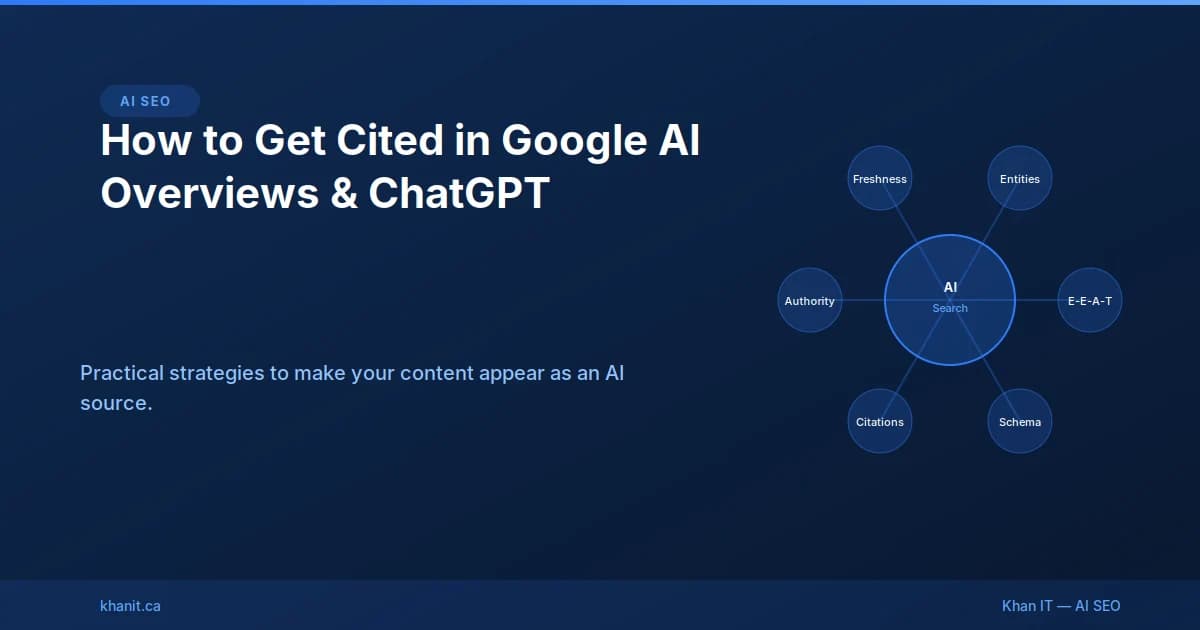 Google AI Overviews citing a Vancouver business as a source