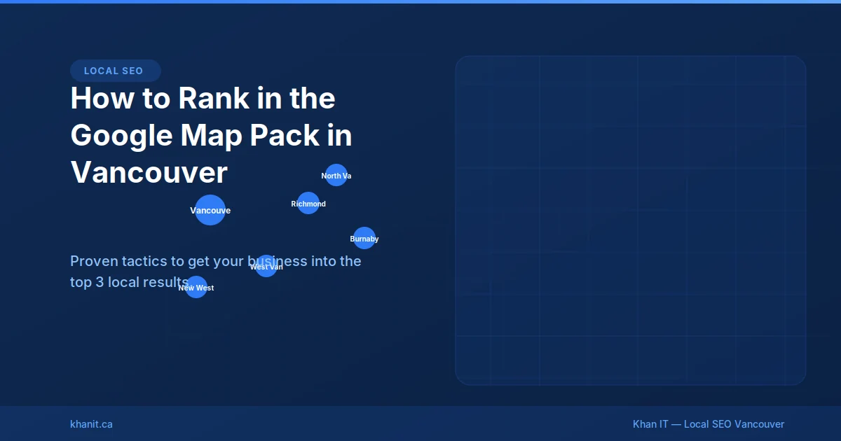 Google Map Pack results for a Vancouver, Canada search
