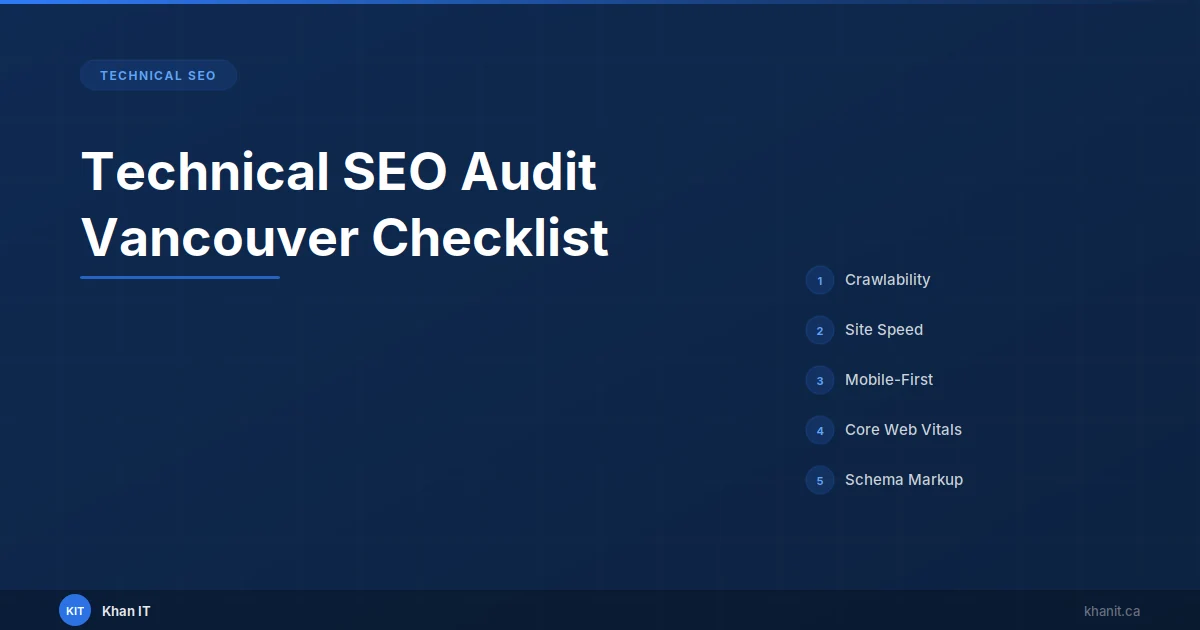 Technical SEO audit checklist for Vancouver BC businesses